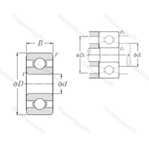 Подшипник шариковый радиальный BC 6-16A от производителя  NTN
