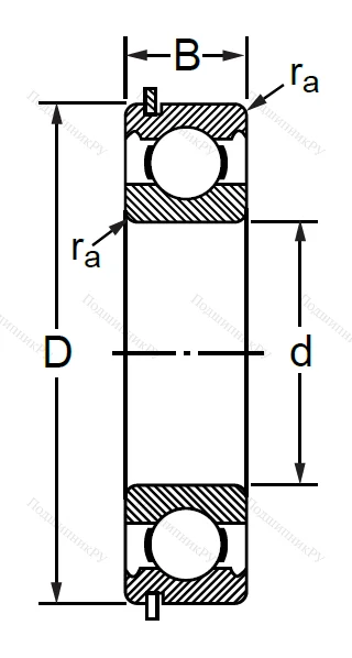 Шариковый однорядный подшипник 50312 (6312 NR) в Тюмени