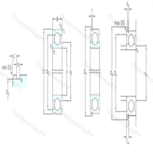 Подшипник шариковый радиальный 6021NR от производителя  SKF