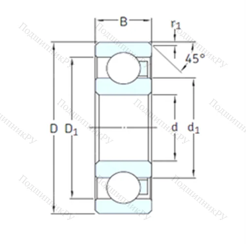 Подшипник шариковый радиальный 629/HR 11TN