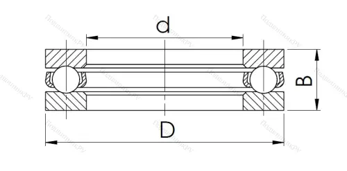 Упорный шариковый подшипник 8203 (51203) в Тюмени Упорный шариковый подшипник 8203 (51203) в Тюмени