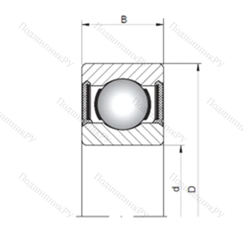 Подшипник шариковый радиальный 617/8-2RS от производителя  CX