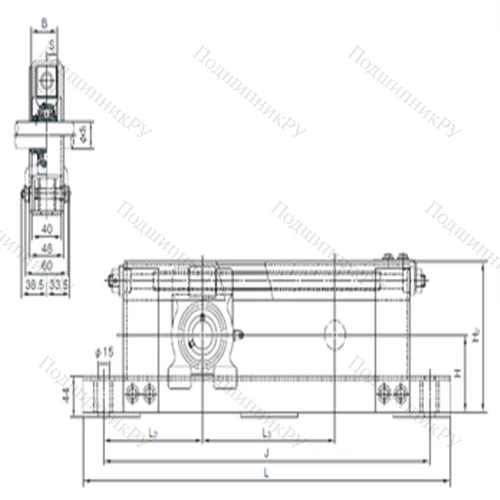 Подшипниковый узел шариковый радиальный UCTL 208+WL 200