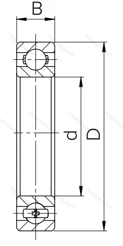 Шариковый однорядный подшипник 6-7000124 (16024) в Тюмени