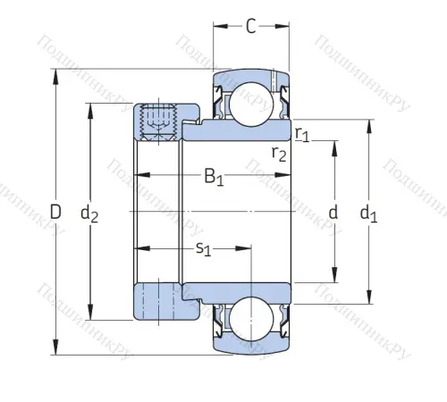 Корпусный подшипник YET 203/15 в Тюмени