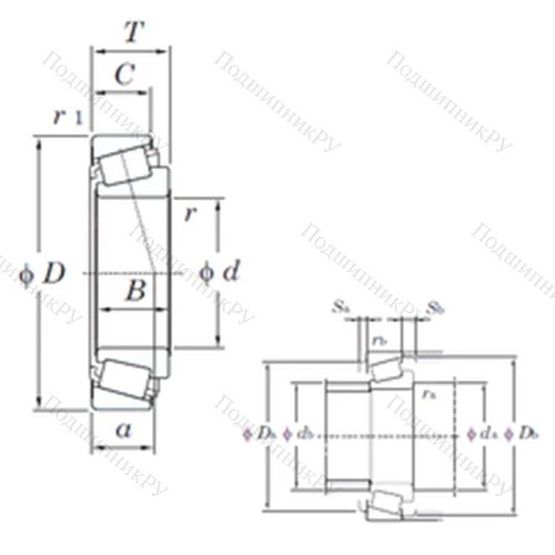 Подшипник роликовый радиально-упорный HI-CAP ST 3368-1 от производителя  KOYO
