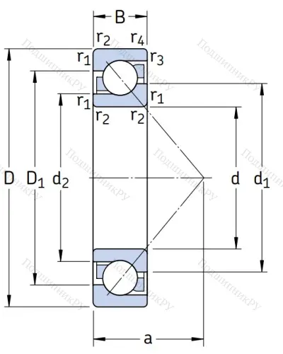 Однорядный шариковый подшипник 7316 BEP от производителя  SKF Однорядный шариковый подшипник 7316 BEP от производителя  SKF