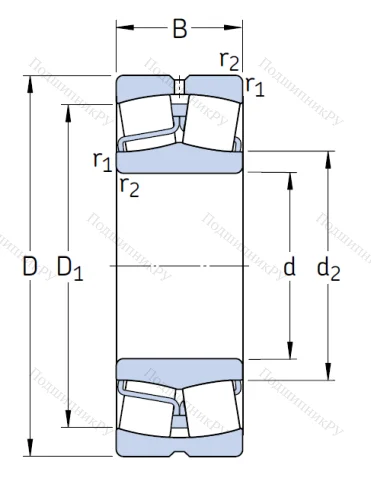 Сферический роликовый подшипник 22316 E/C 3 от производителя  SKF