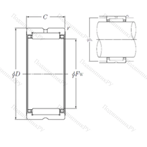 Подшипник игольчатый радиальный NK 42/30R