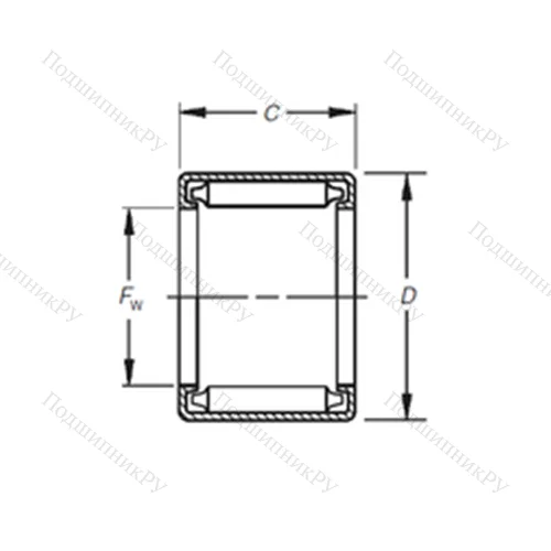 Подшипник игольчатый радиальный B-1314 от производителя  TIMKEN Подшипник игольчатый радиальный B-1314 от производителя  TIMKEN
