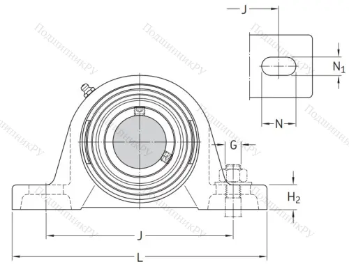 Подшипниковый корпус SY 506 M (P 206) в Тюмени