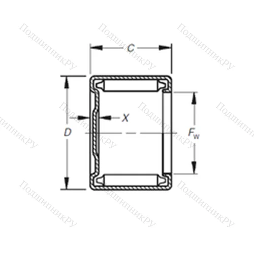 Подшипник игольчатый радиальный MH-1681