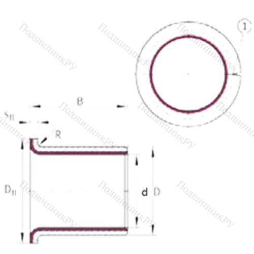 Подшипник скольжения EGF 10070-E 40