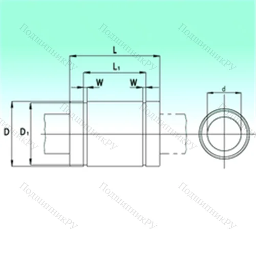 Подшипник шариковый линейный KB 0825 от производителя  NBS