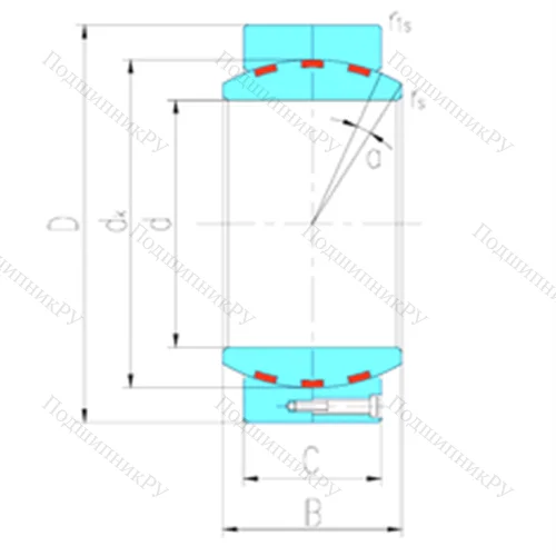 Подшипник скольжения сферический GEH 710HF/Q