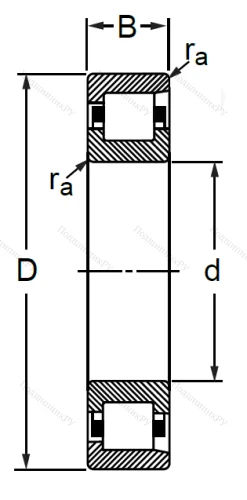 Цилиндрический роликовый подшипник 12507 КМ (NF 2207) в Тюмени