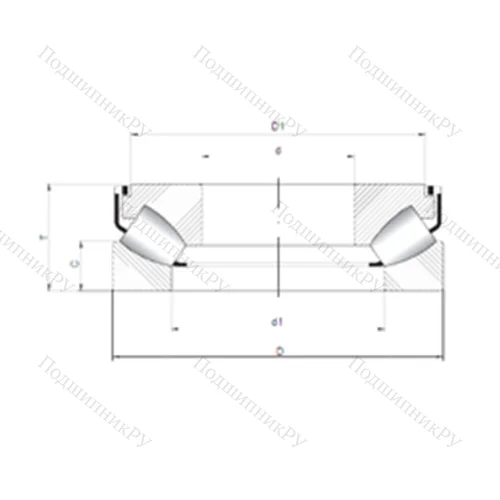 Подшипник роликовый упорно-радиальный 29413 M от производителя  CX Подшипник роликовый упорно-радиальный 29413 M от производителя  CX