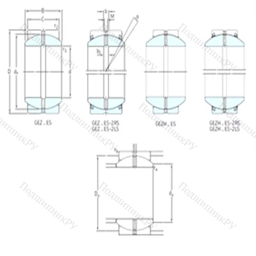 Подшипник скольжения сферический GEZ 400ES от производителя  SKF