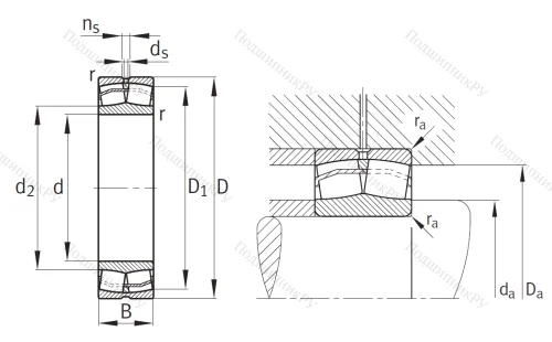 Сферический роликовый подшипник 22224 EAS.M.C 3 от производителя  FAG