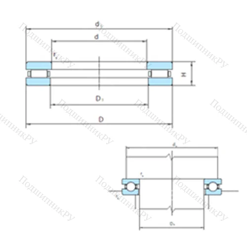 Подшипник роликовый упорный PSL 912-301