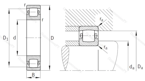 Сферический роликовый подшипник 20315 MB от производителя  FAG