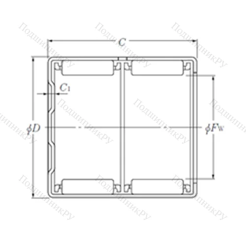 Подшипник игольчатый радиальный BK 2030ZWD