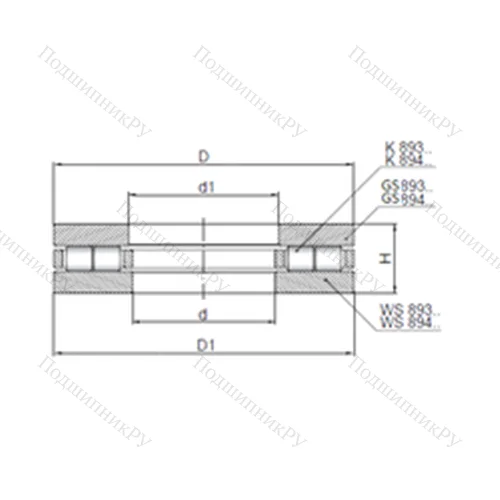 Подшипник роликовый упорный 89412 от производителя  CX Подшипник роликовый упорный 89412 от производителя  CX