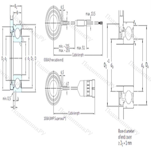 Подшипник шариковый радиальный BMO-6206/064S 2/UA 008A