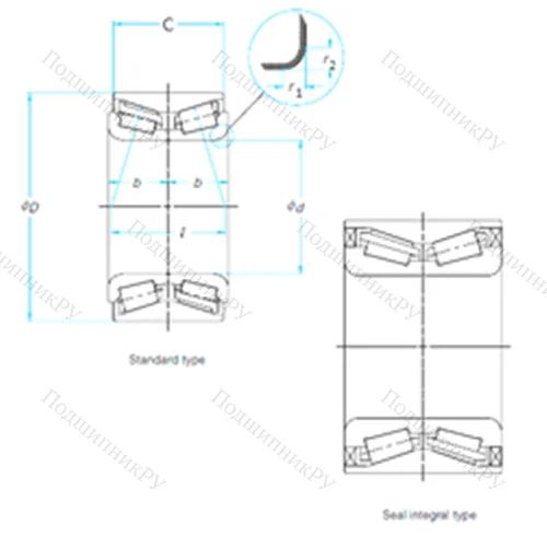 Подшипник роликовый радиально-упорный