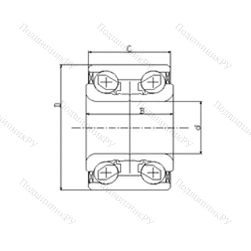 Подшипник шариковый радиально-упорный IJ 111001 от производителя  ILJIN
