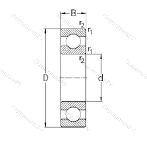 Подшипник шариковый радиальный 61992-MA