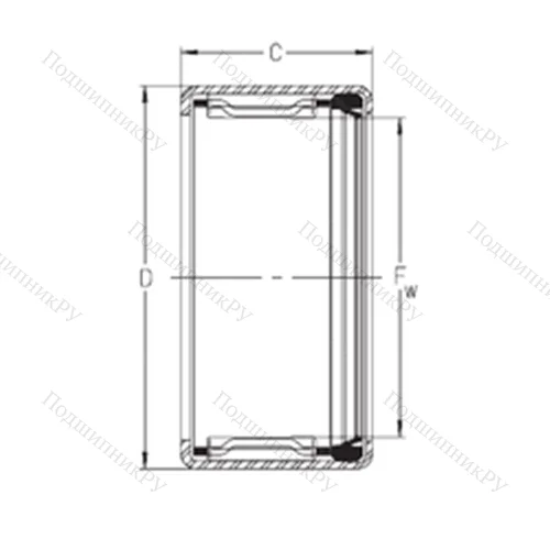 Подшипник игольчатый радиальный SCE 46P