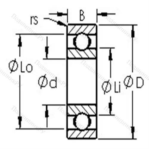 Подшипники шариковые радиальные однорядные 6217 от производителя  AST