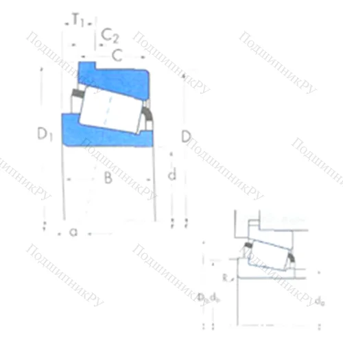 Подшипник роликовый радиально-упорный JL 724348/JL 724314B от производителя  TIMKEN