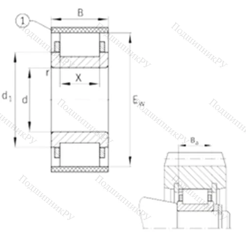 Подшипник роликовый радиальный RN 2340-EX-MPBX