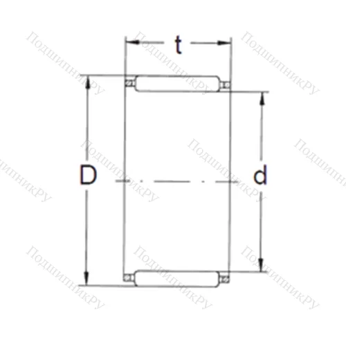 Подшипник игольчатый радиальный K 45X 52X 18