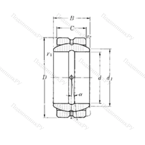 Подшипник скольжения сферический SA 2-56B от производителя  NTN Подшипник скольжения сферический SA 2-56B от производителя  NTN