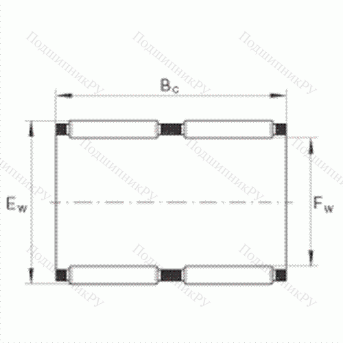 Подшипник роликовый игольчатый без колец K 32X 40X 42-ZW-TV от производителя  INA Подшипник роликовый игольчатый без колец K 32X 40X 42-ZW-TV от производителя  INA