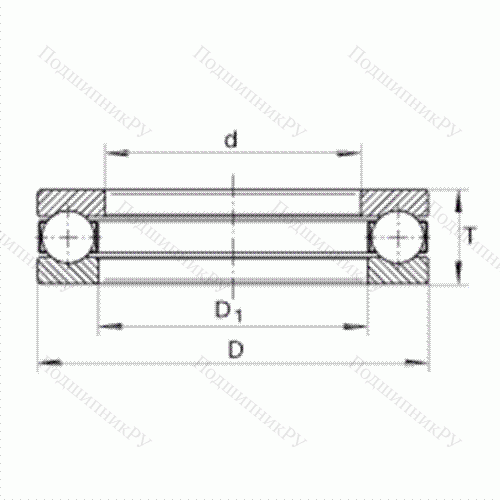 Подшипник шариковый упорный 906 от производителя  INA
