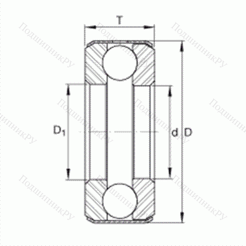 Подшипник шариковый упорный B 12 от производителя  INA Подшипник шариковый упорный B 12 от производителя  INA