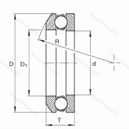 Подшипник шариковый упорный 52YM 04Z от производителя  INA