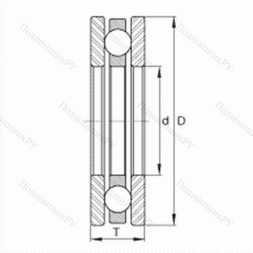 Подшипник шариковый упорный FT 12 от производителя  INA Подшипник шариковый упорный FT 12 от производителя  INA
