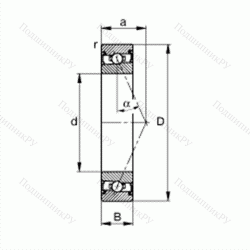 Подшипник шпиндельный HSS 7018-E-T-P 4S от производителя  FAG Подшипник шпиндельный HSS 7018-E-T-P 4S от производителя  FAG