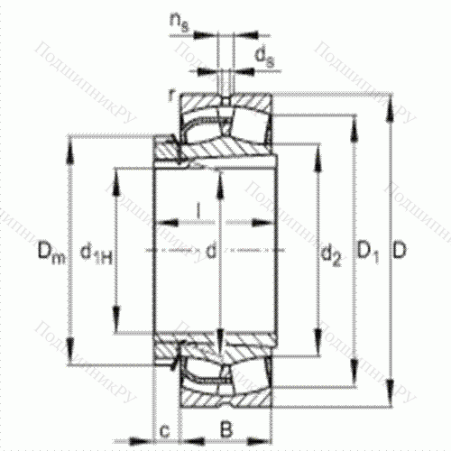 Подшипник роликовый самоустанавливающийся 22240-E 1-K + H 3140 от производителя  FAG Подшипник роликовый самоустанавливающийся 22240-E 1-K + H 3140 от производителя  FAG
