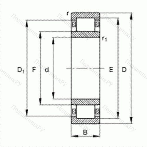 Подшипник роликовый радиальный NU 202-E-TVP 2 от производителя  FAG Подшипник роликовый радиальный NU 202-E-TVP 2 от производителя  FAG