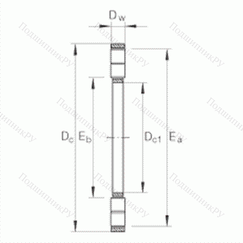 Подшипник роликовый упорный K 89308-TV от производителя  INA Подшипник роликовый упорный K 89308-TV от производителя  INA