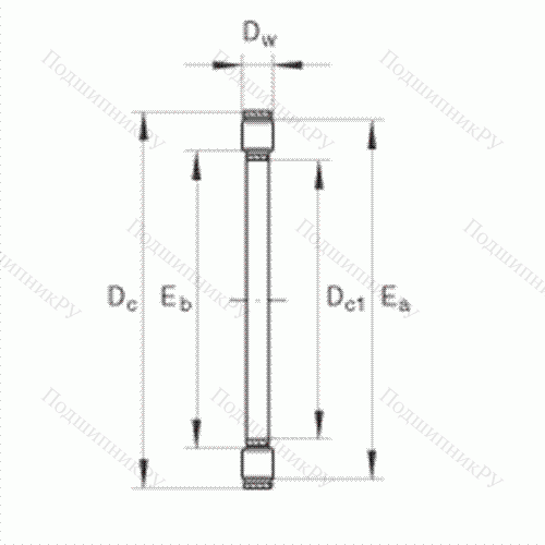 Подшипник роликовый упорный K 81209-TV от производителя  INA Подшипник роликовый упорный K 81209-TV от производителя  INA