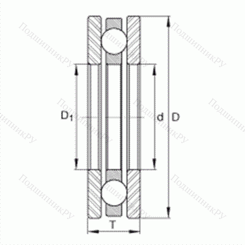 Подшипник шариковый упорный 4446 от производителя  INA