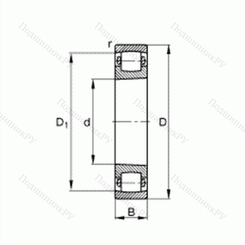 Подшипник роликовый однорядный сферический 20215-K-TVP-C 3 от производителя  FAG Подшипник роликовый однорядный сферический 20215-K-TVP-C 3 от производителя  FAG