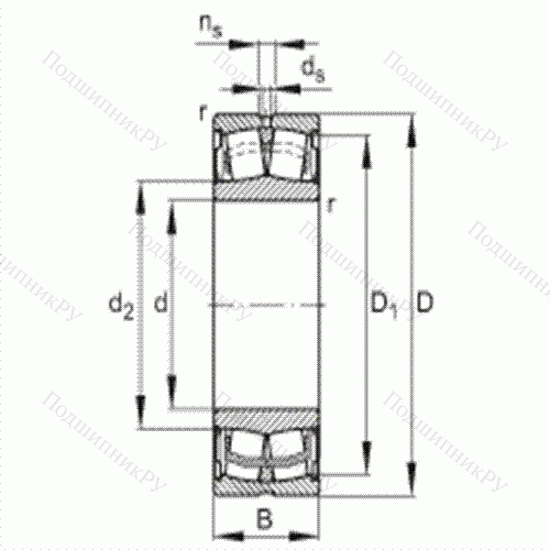 Подшипник роликовый самоустанавливающийся со встроенными уплотнениями  WS 22205-E 1-2RSR от производителя  FAG Подшипник роликовый самоустанавливающийся со встроенными уплотнениями  WS 22205-E 1-2RSR от производителя  FAG